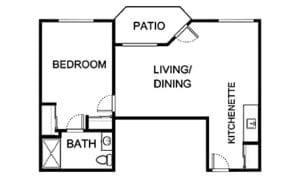 Independent Living One Bedroom B-8