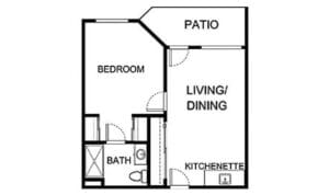 Independent Living One Bedroom B-1