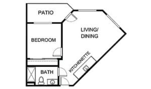 Independent Living One Bedroom B-4