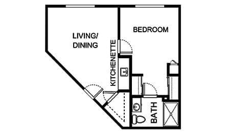 Independent Living One Bedroom B-3