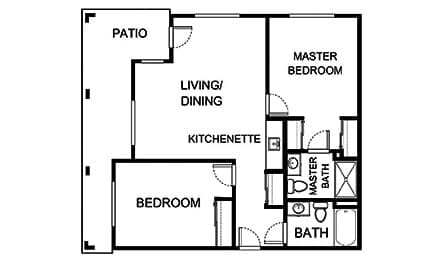Independent Living Two Bedroom C-2