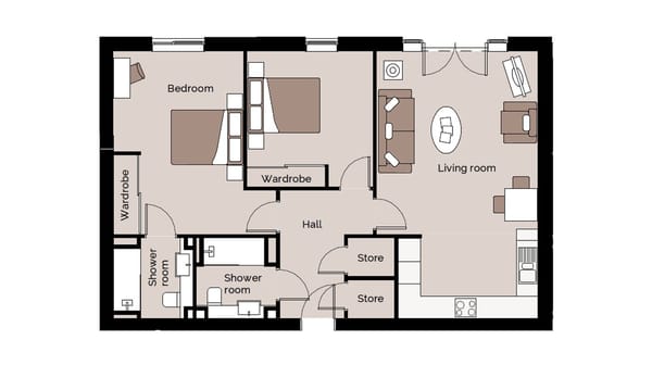 Typical 2 Bedroom Layout