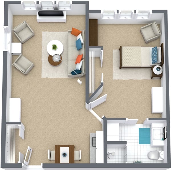1 Bedroom Floor Plan