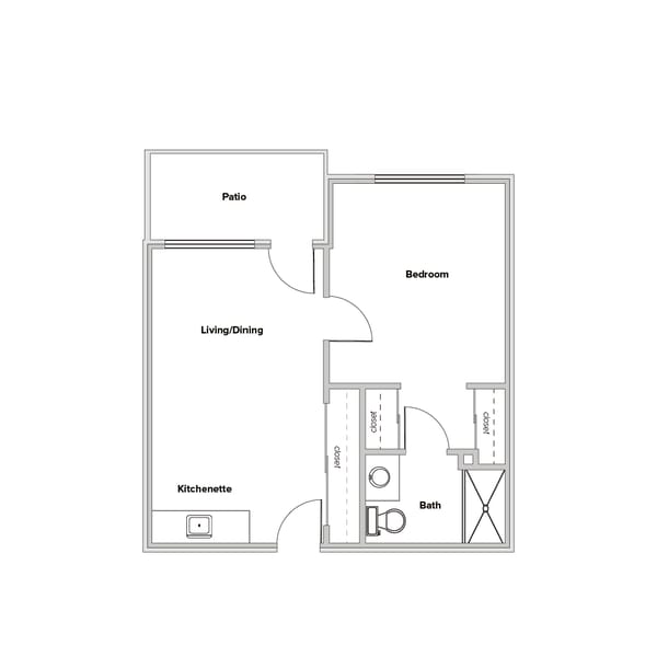 1 Bedroom Floor Plan