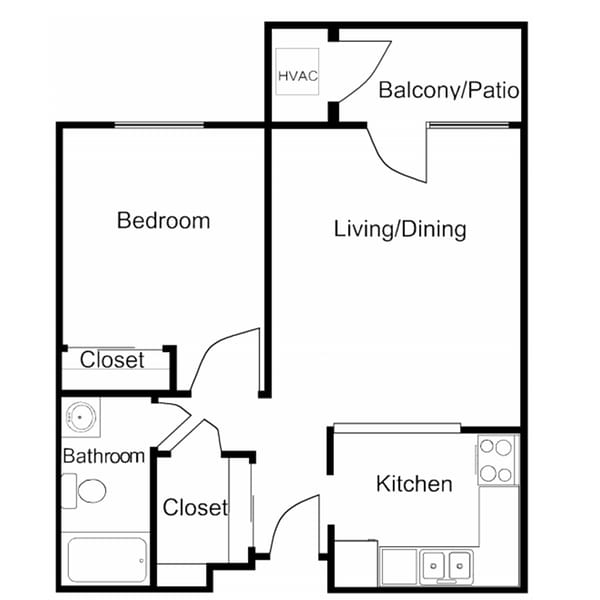 Grand Haven One Bedroom Floor Plan