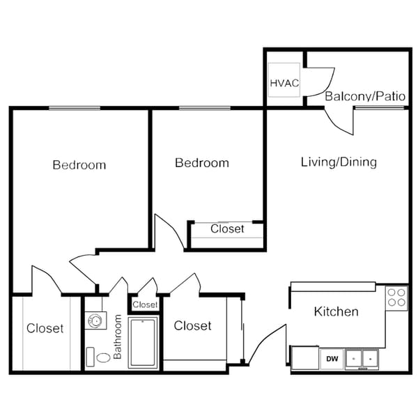 Grand Haven Two Bedroom Floor Plan