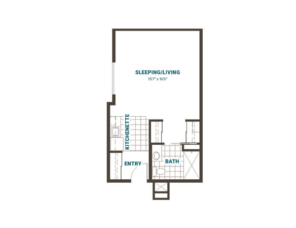Studio Apartment Floor Plan