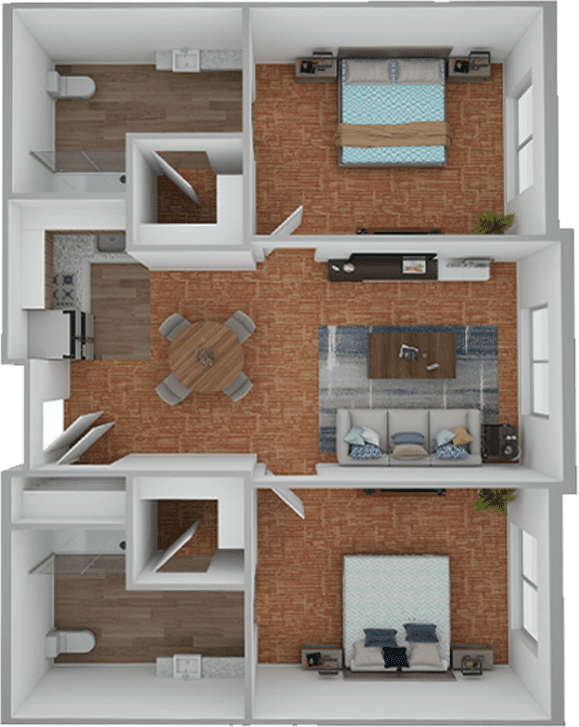 Two Bedroom Floor Plan