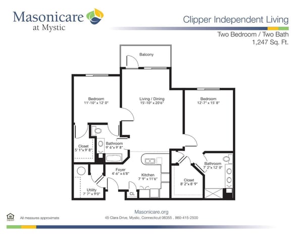Clipper 2 BR IL 1247 SF