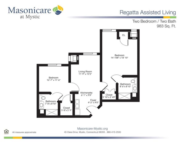 Regatta Assisted Living 2 BR 983 SF