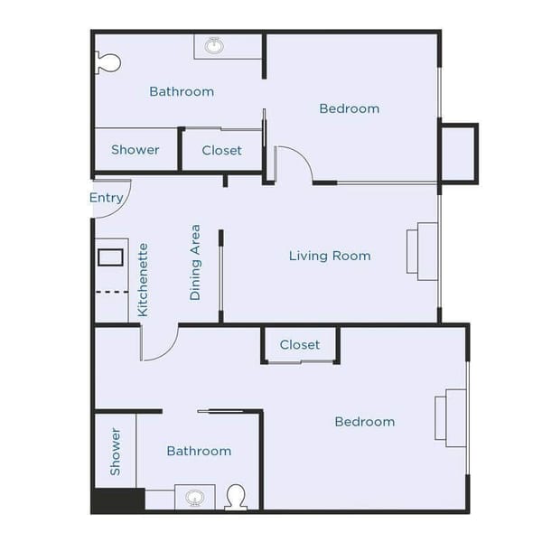 Two Bedroom Floor Plan