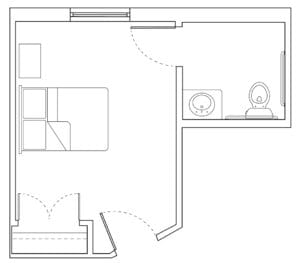 Floorplan Orland Park - Private Studio Suite