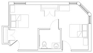 Floorplan Orland Park - Shared Suite Private Entry
