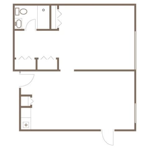 One Bedroom Floor Plan