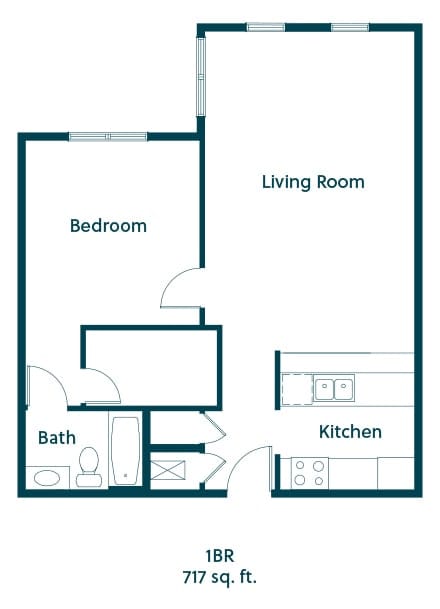 kingstonhealthcare-santafe-floorplan-1bedroom-layout