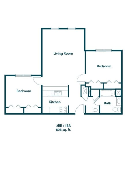 kingstonhealthcare-santafe-floorplan-2bed1bath-layout