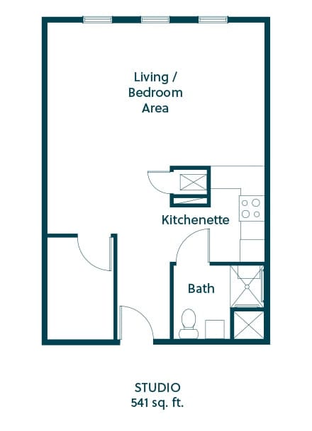 kingstonhealthcare-santafe-floorplan-studio-layout