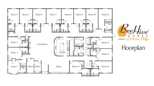 Master floorplan of the BeeHive at Volcano Cliffs