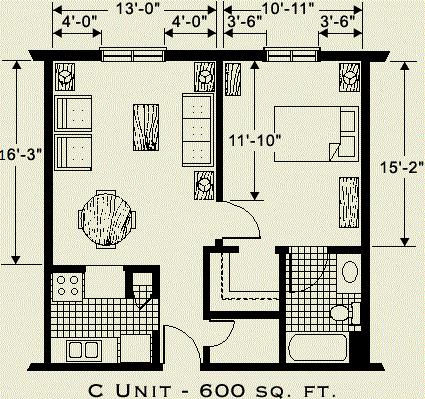 C Unit Floor Plan