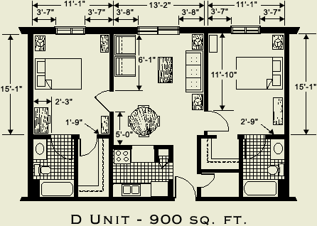 D Unit Floor Plan