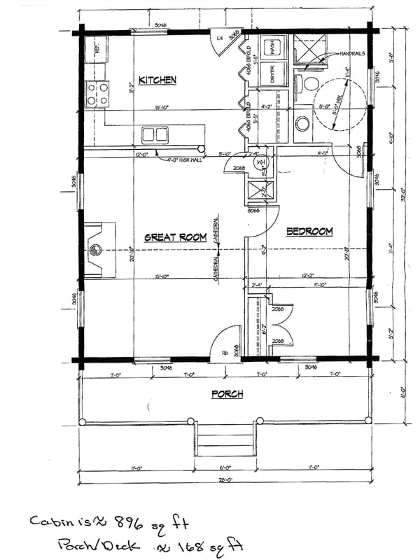 Log Cabin Unit Floor Plan