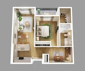 Unit B1 Floor Plan