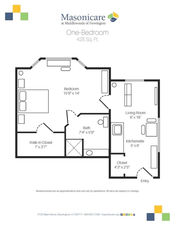 1 Bedroom Floor Plan