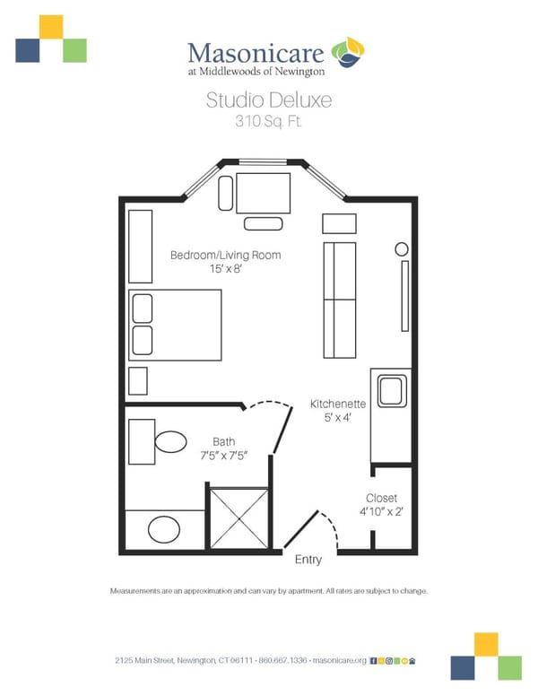 Studio Deluxe Floor Plan