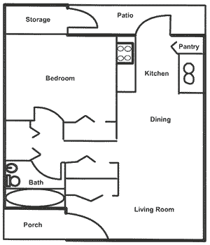 1 Bedroom Floor Plan