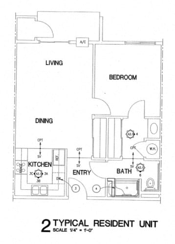 Floor Plan  1 Bedroom