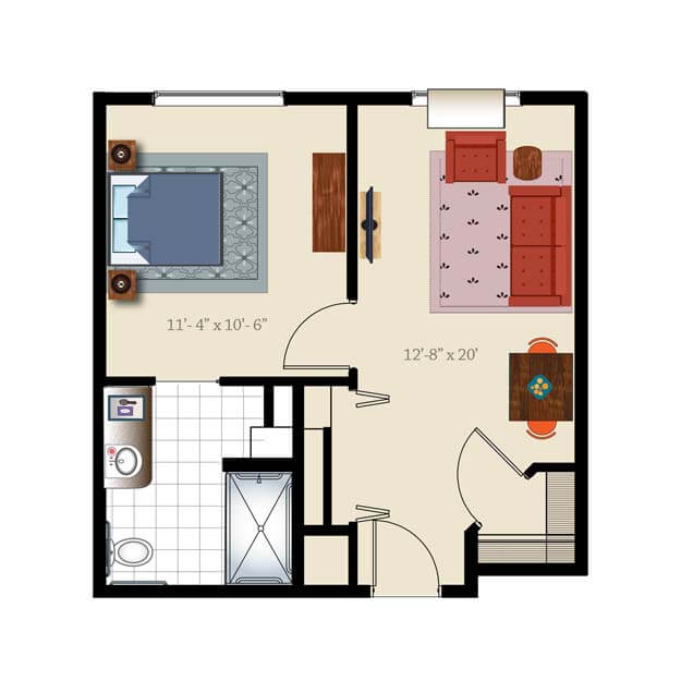 1 Bed 1 Bath - Memory Care