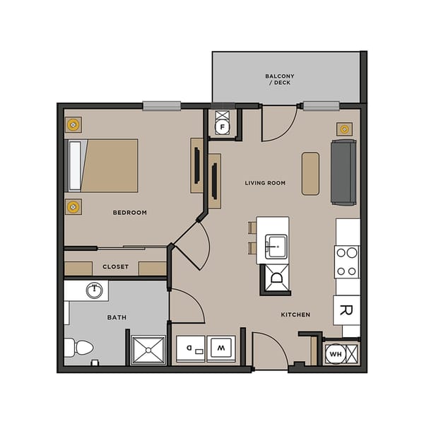 1 Bedroom Floor Plan