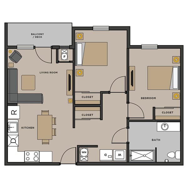 2 Bedroom Floor Plan