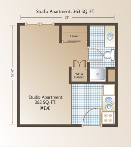 Studio 1 Bedroom Apartment