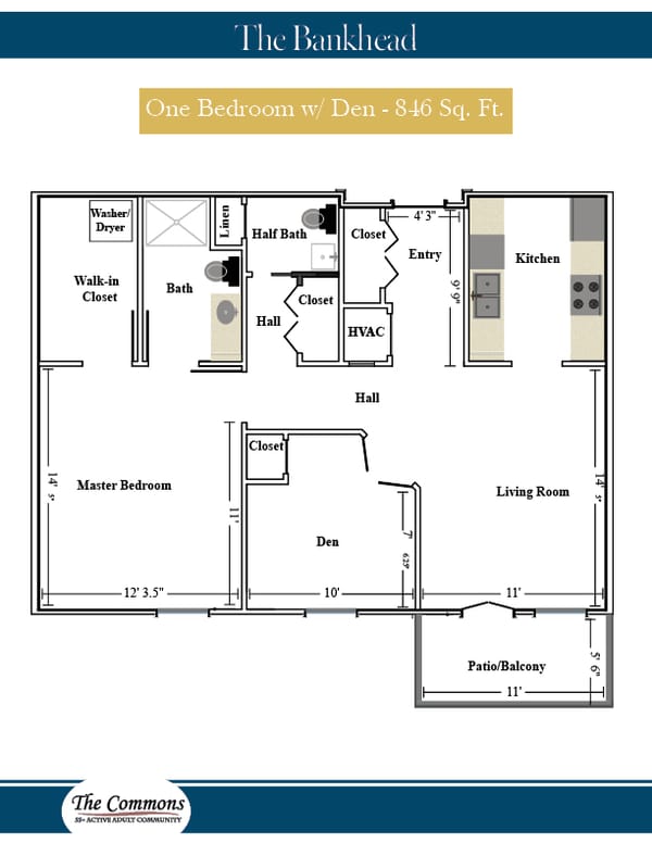 1 Bedroom w/ Den