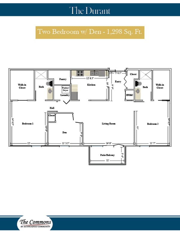 Two Bedroom w/ Den