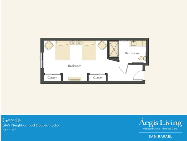 Double studio floor plan