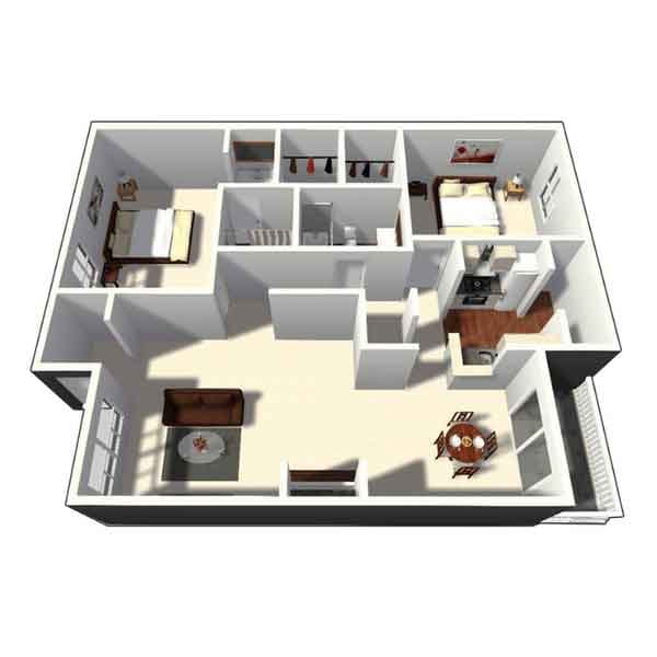 2 Bedroom B1 Layout