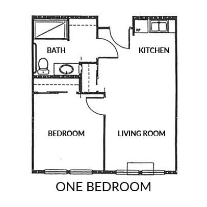 1 Bedroom Floor Plan