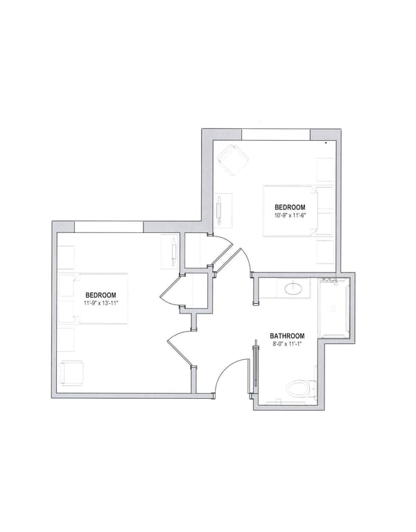 Biscayne Shared Suite Floorplan