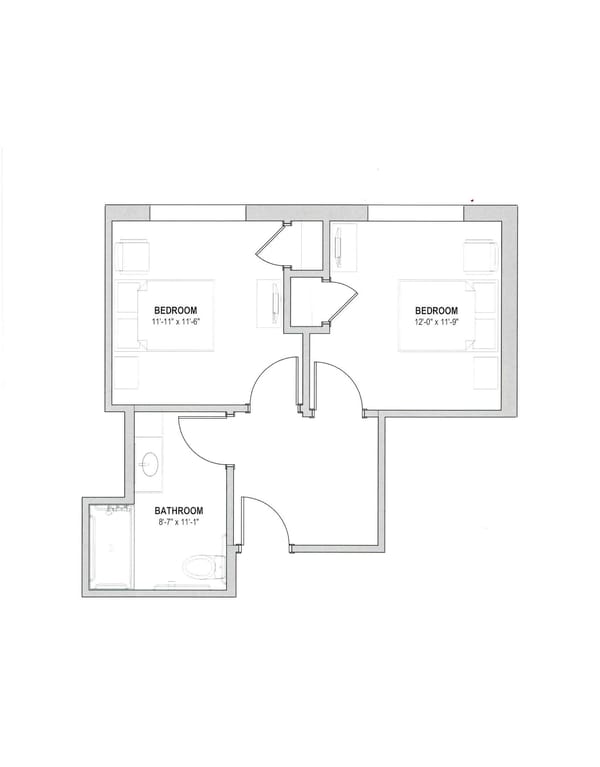 Cedar Shared Suite Floorplan