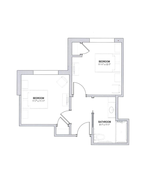 Sarasota Shared Suite Floorplan