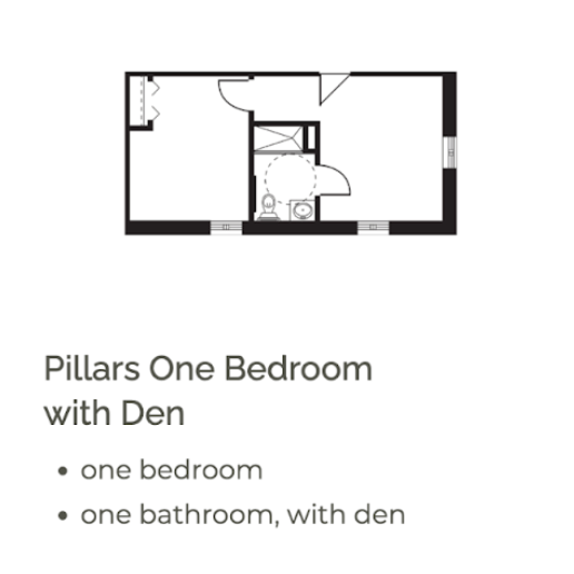 1 Bedroom Den Floor Plan