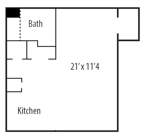 Studio Apartment Floor Plan