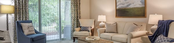 Cozy living area in a resident's apartment
