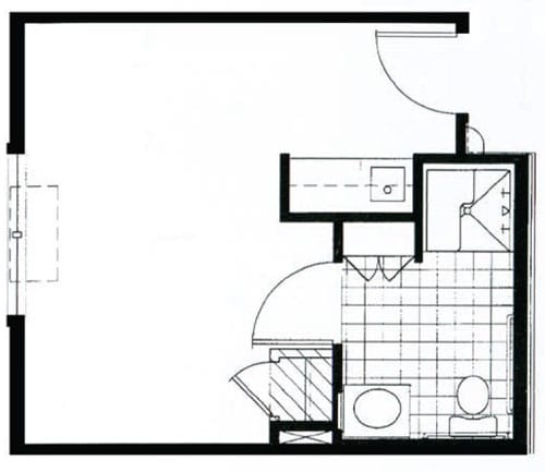 Assisted Living Studio A Floorplan