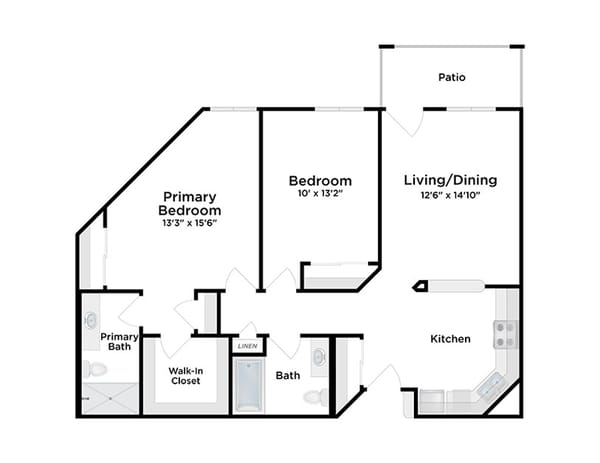 Floor plan layout of a residential unit