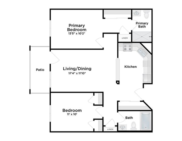 Architectural floor plan of a residence