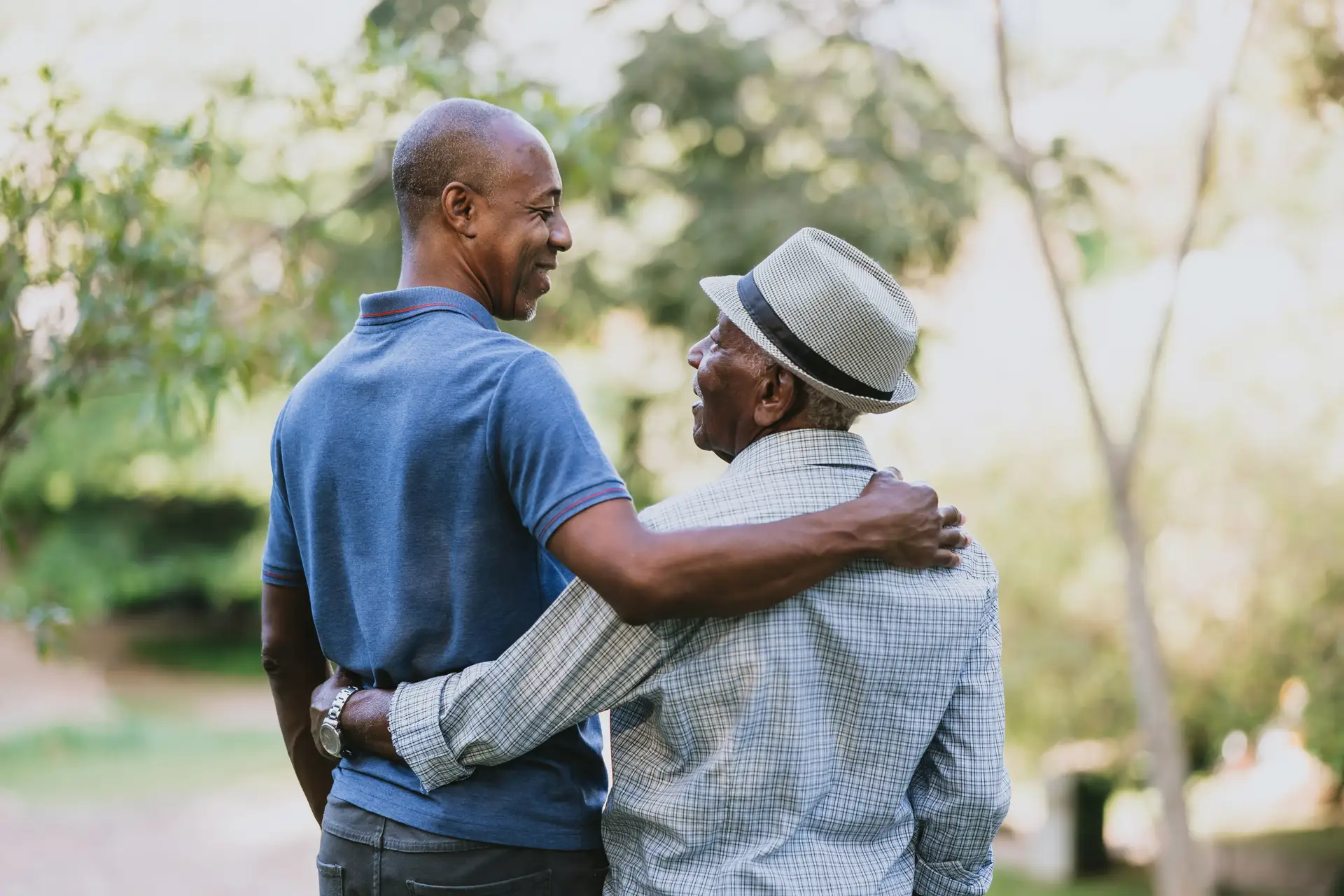 Two men enjoying time together outdoors