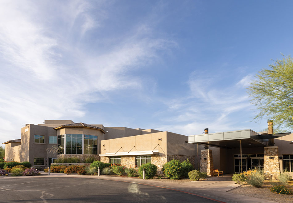 Exterior view of Acacia Health Center at Sagewood
